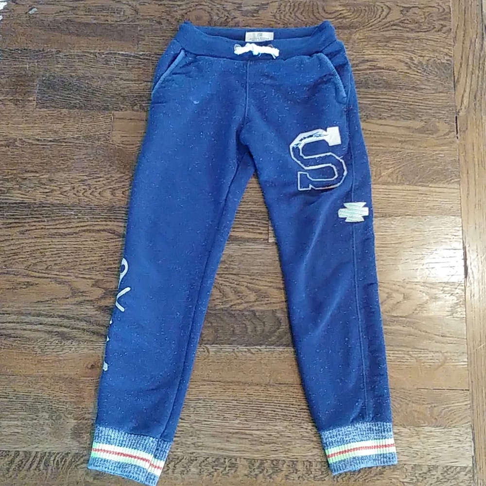 Great blue draw string pants, Scotch Shrunk